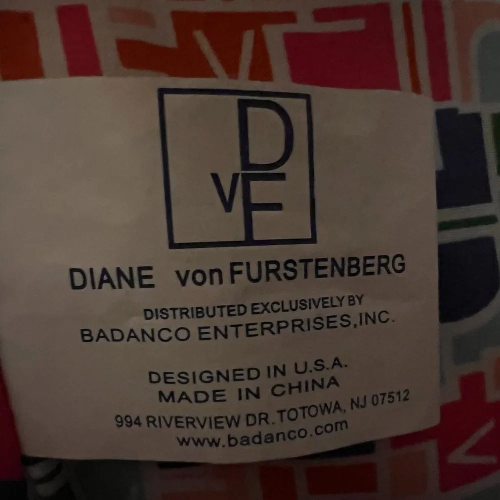 Diane Von Furstenberg pink weekend tote with accessories bags, brush, tag